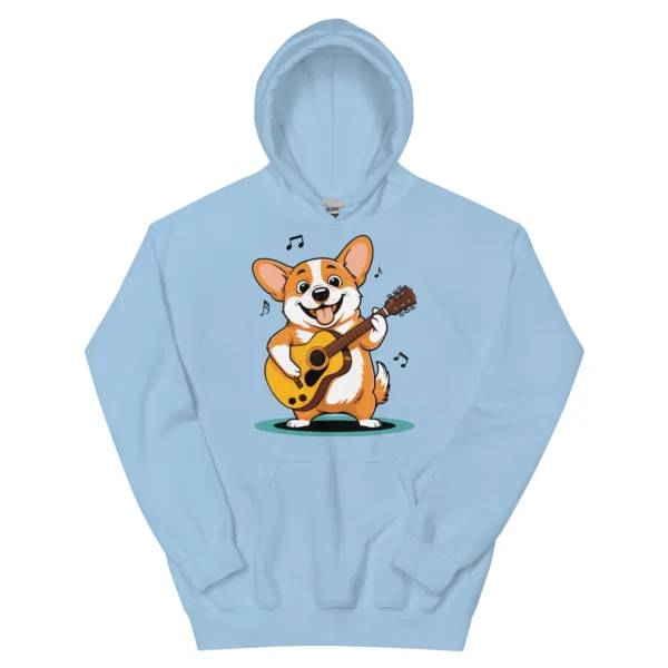 Adorable Corgi Guitarist Unisex Hoodie - Image 14