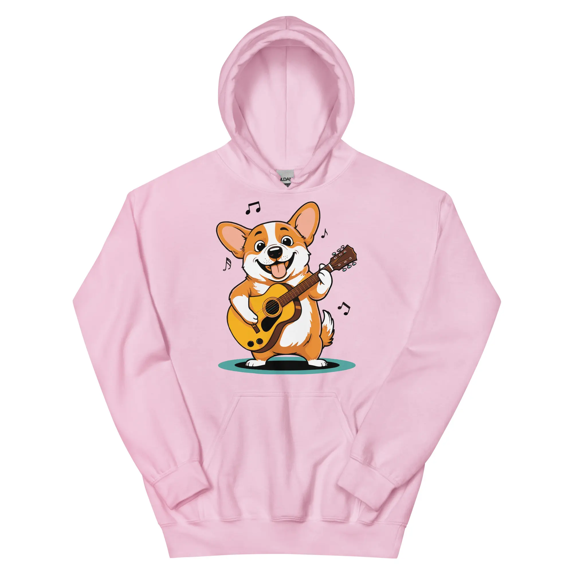 Adorable Corgi Guitarist Unisex Hoodie - Image 16