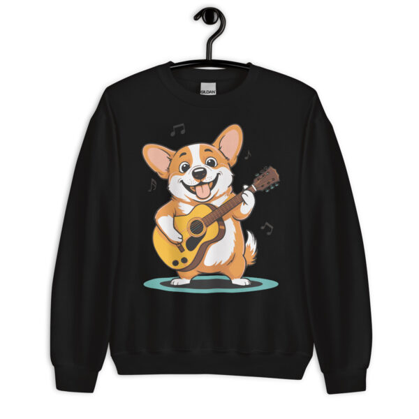 adorable corgi guitarist unisex sweatshirt